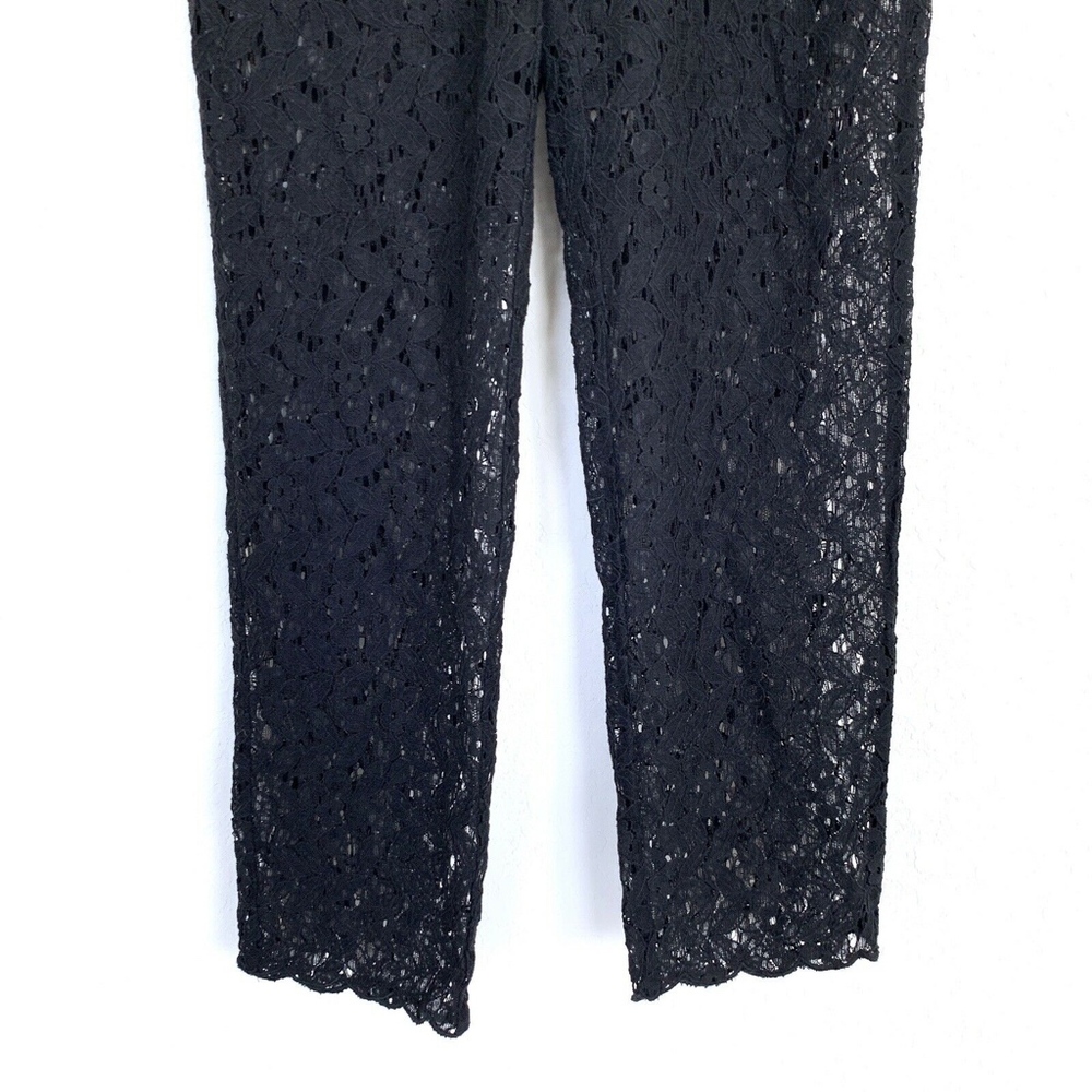 H&M Black Floral Shorts Underlay Skinny Lace Pants - Picture 4 of 7